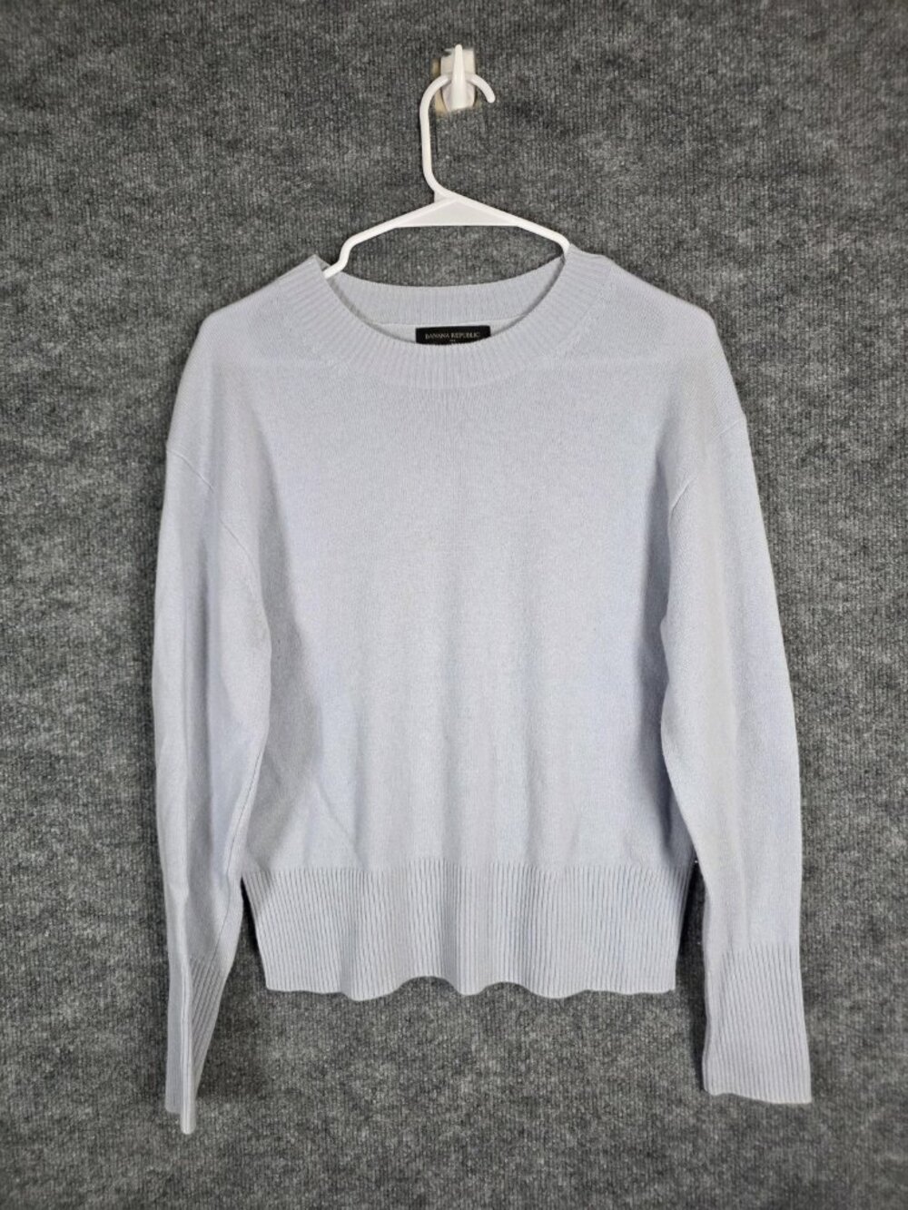 Banana Republic Sweater Womens Small Blue 100% Cashmere Crewneck Pullover Soft